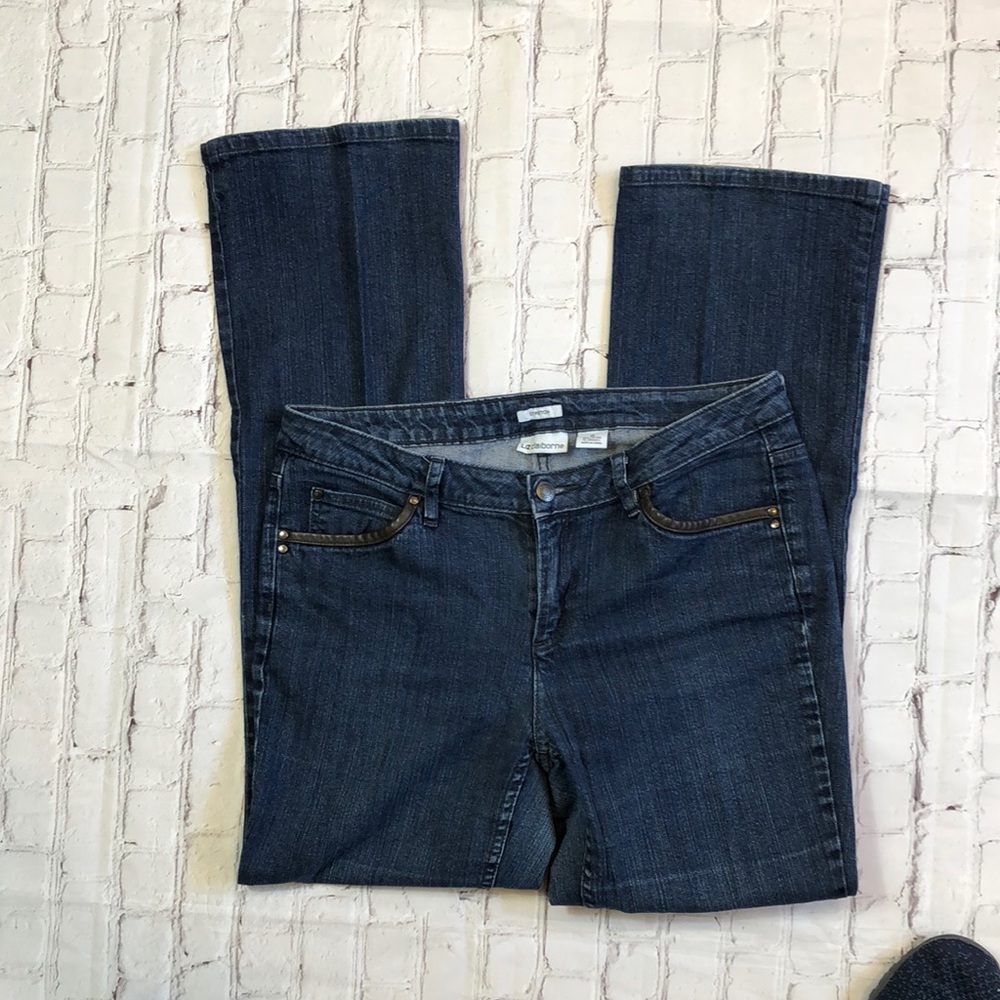Liz Clairborne Blue Jeans Mid Rise Straight Leg Size 10 - Picture 1 of 7